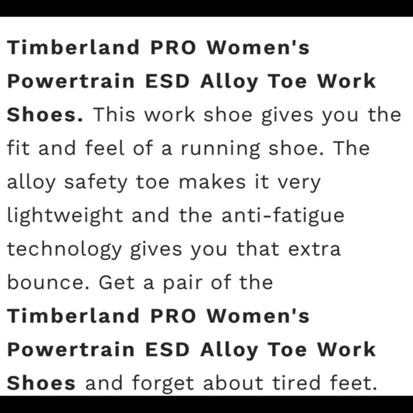Timberland Pro Women’s Powertrain Esd Safety Toe Work Shoes - Picture 12 of 16